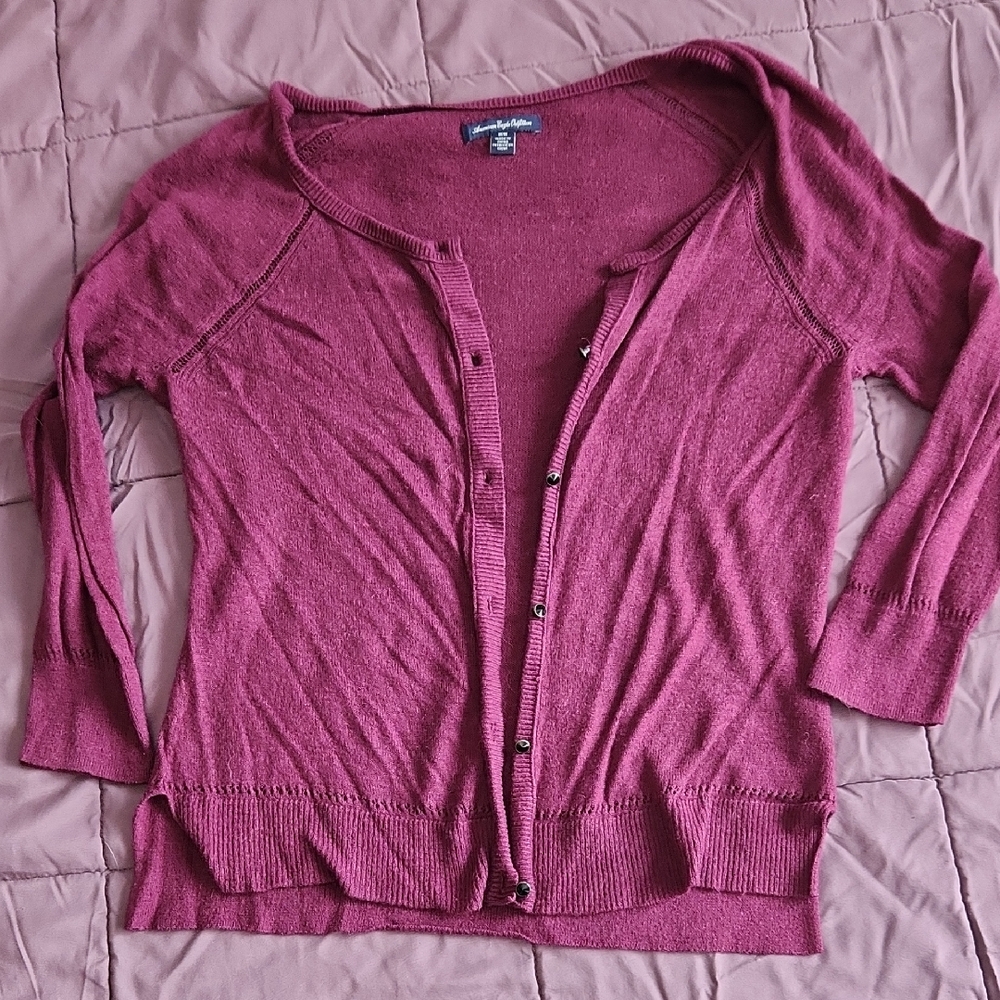 Purple cardigan size medium